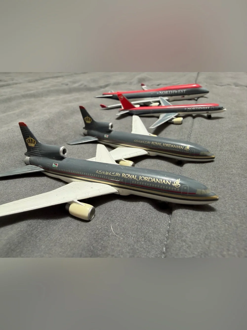 Vintage Herpa Wings Royal Jordanian & Northwest Airlines 4PC Lot